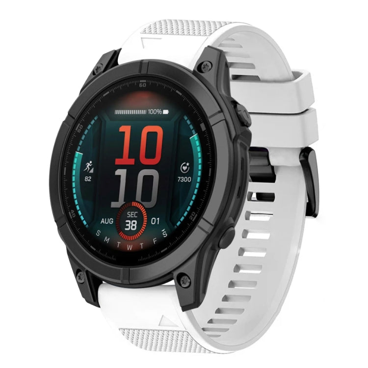 For Garmin Fenix E 47mm Quick Release 22mm Silicone Watch Band