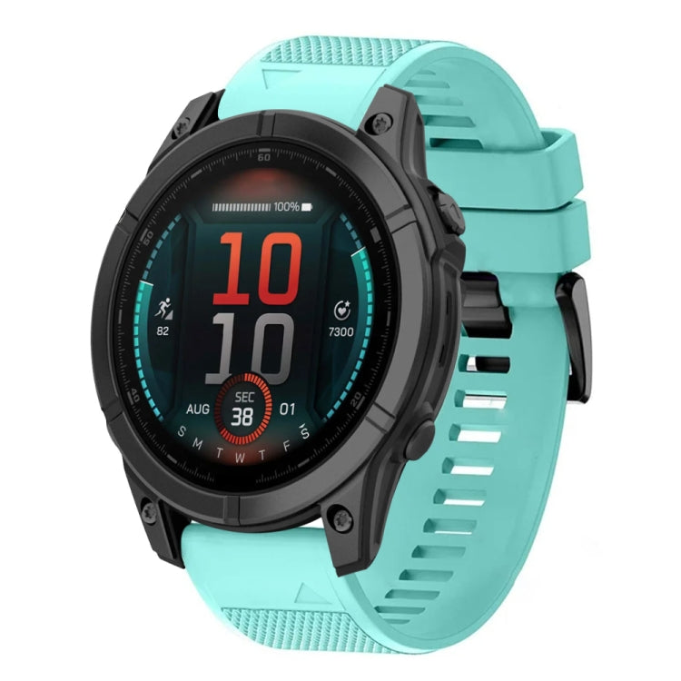 For Garmin Fenix E 47mm Quick Release 22mm Silicone Watch Band