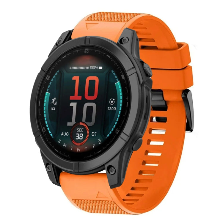 For Garmin Fenix E 47mm Quick Release 22mm Silicone Watch Band