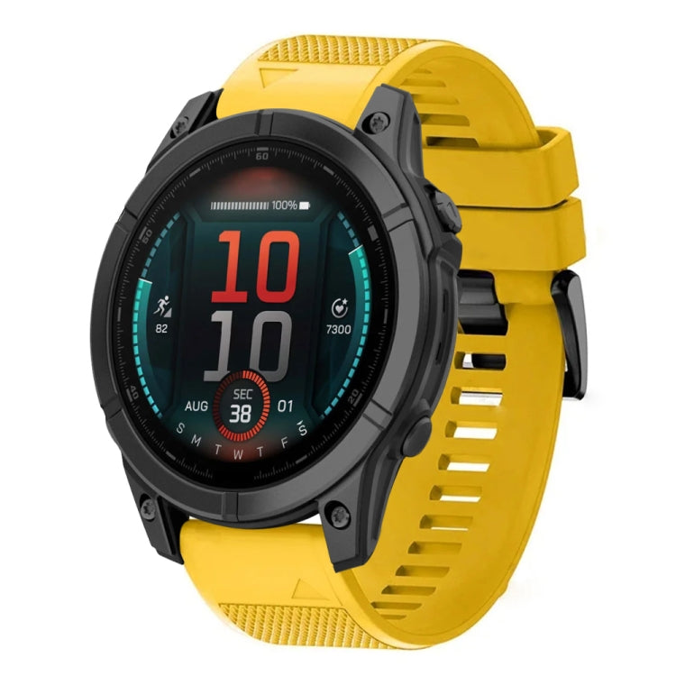 For Garmin Fenix E 47mm Quick Release 22mm Silicone Watch Band