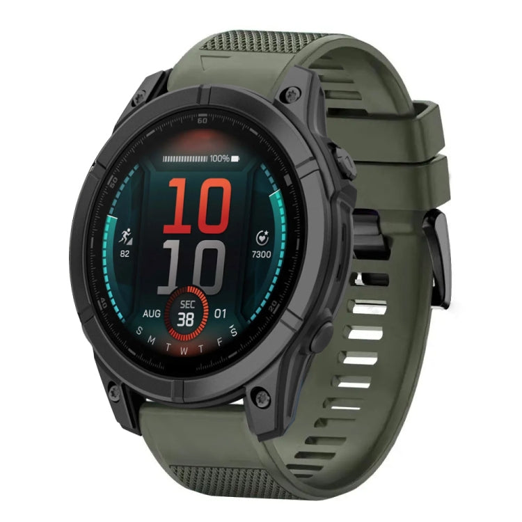 For Garmin Fenix E 47mm Quick Release 22mm Silicone Watch Band