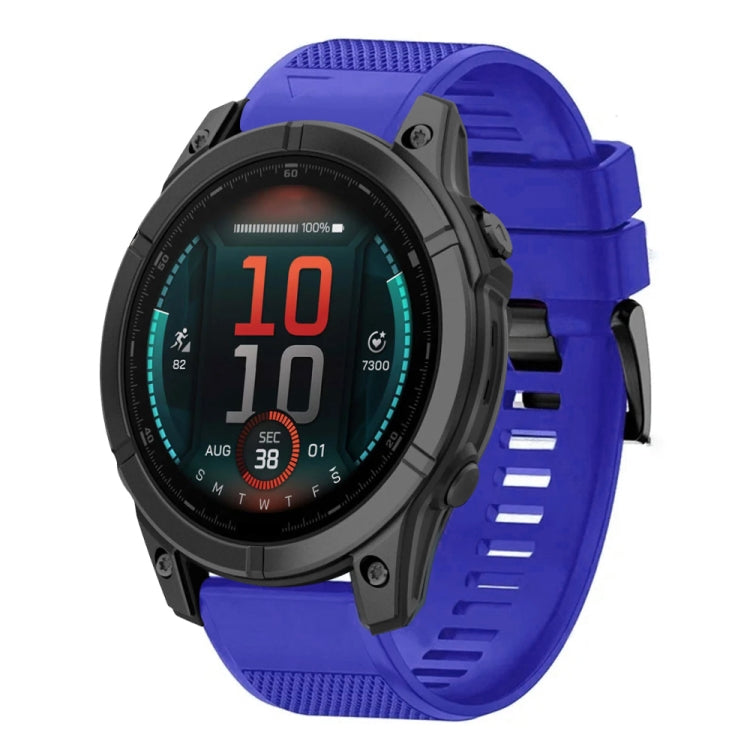 For Garmin Fenix E 47mm Quick Release 22mm Silicone Watch Band
