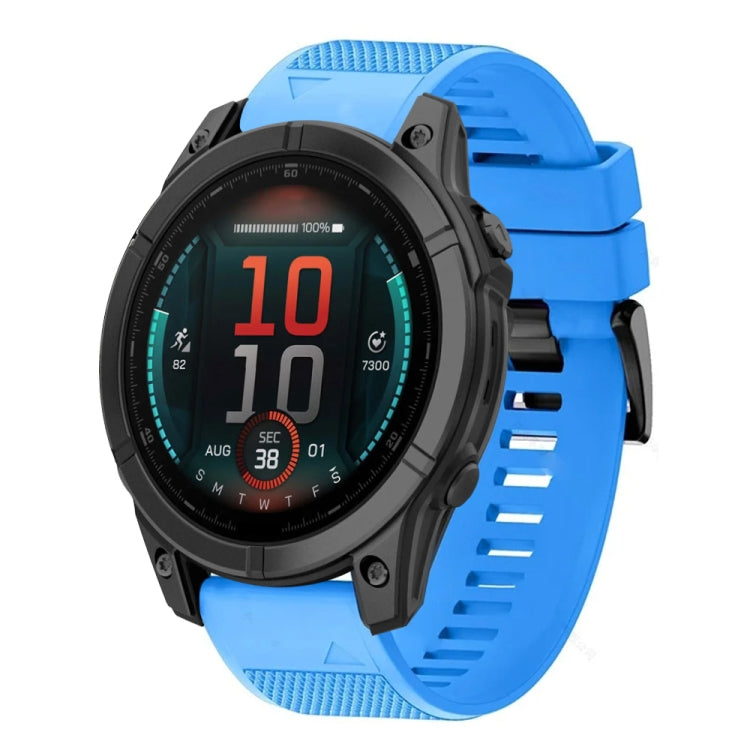 For Garmin Fenix E 47mm Quick Release 22mm Silicone Watch Band