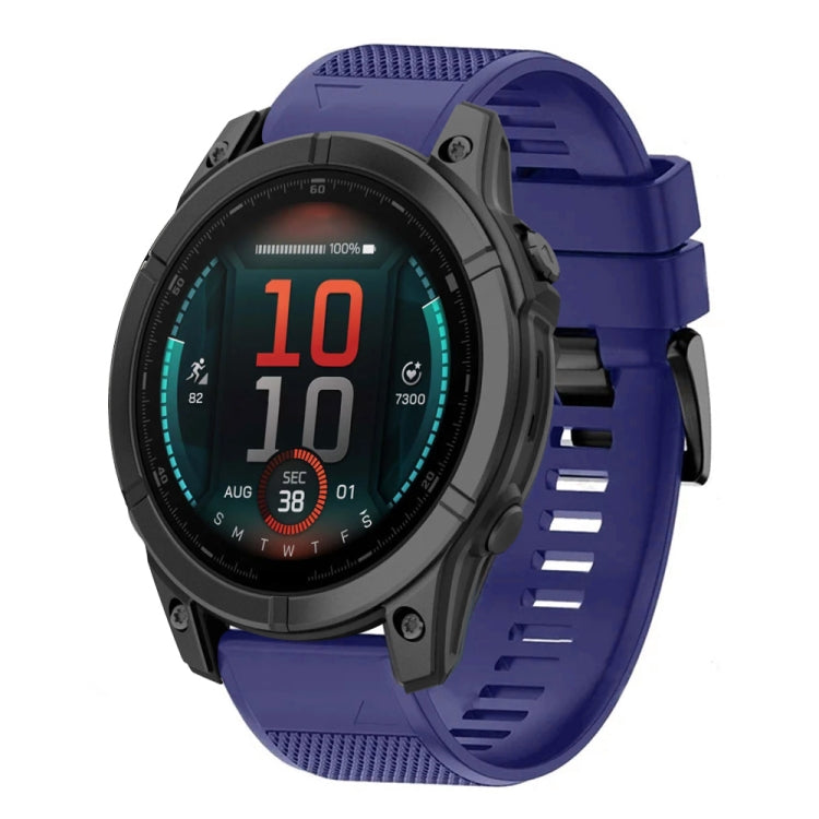 For Garmin Fenix E 47mm Quick Release 22mm Silicone Watch Band
