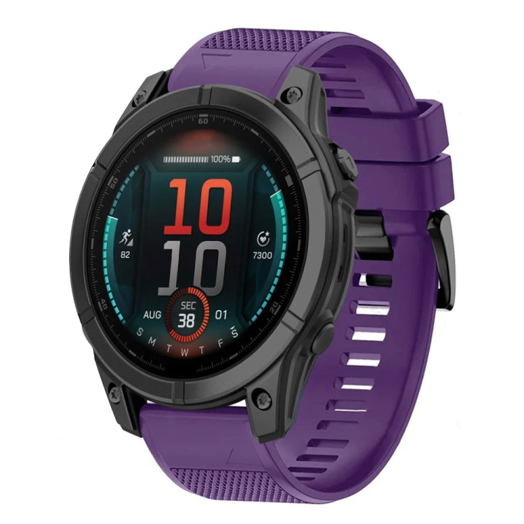 For Garmin Fenix E 47mm Quick Release 22mm Silicone Watch Band