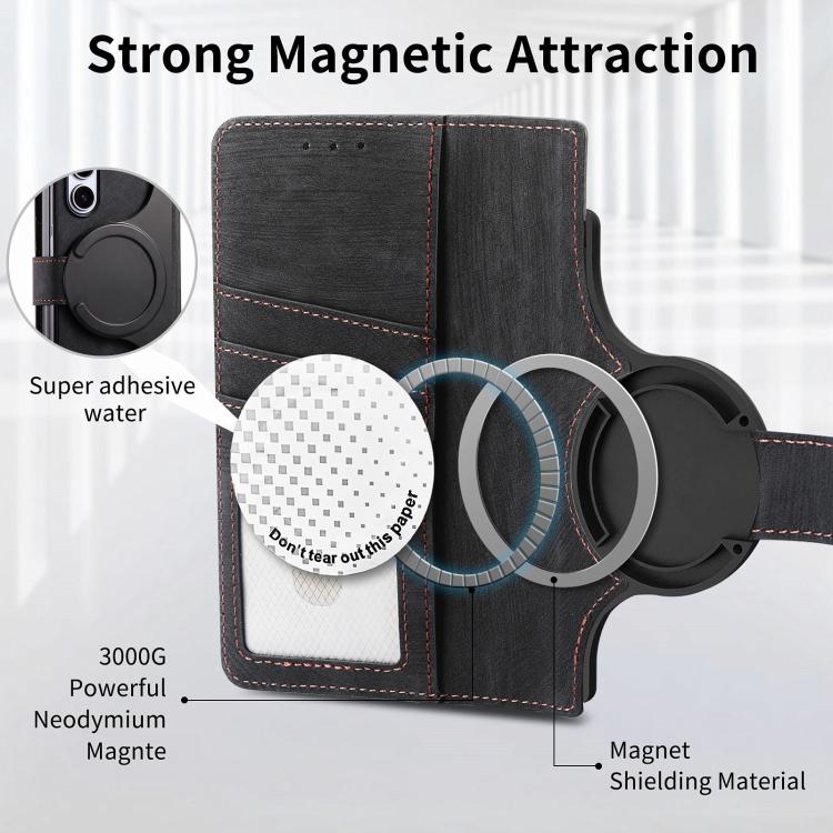 For Samsung Galaxy Z Fold6 5G Retro MagSafe Magnetic Zipper Wallet Leather Phone Case