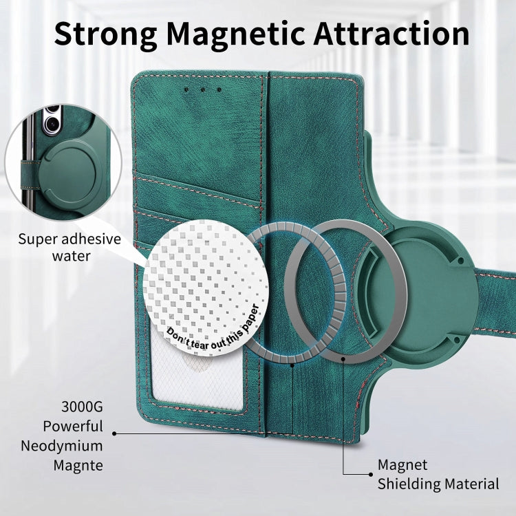 For Samsung Galaxy Z Fold6 5G Retro MagSafe Magnetic Zipper Wallet Leather Phone Case