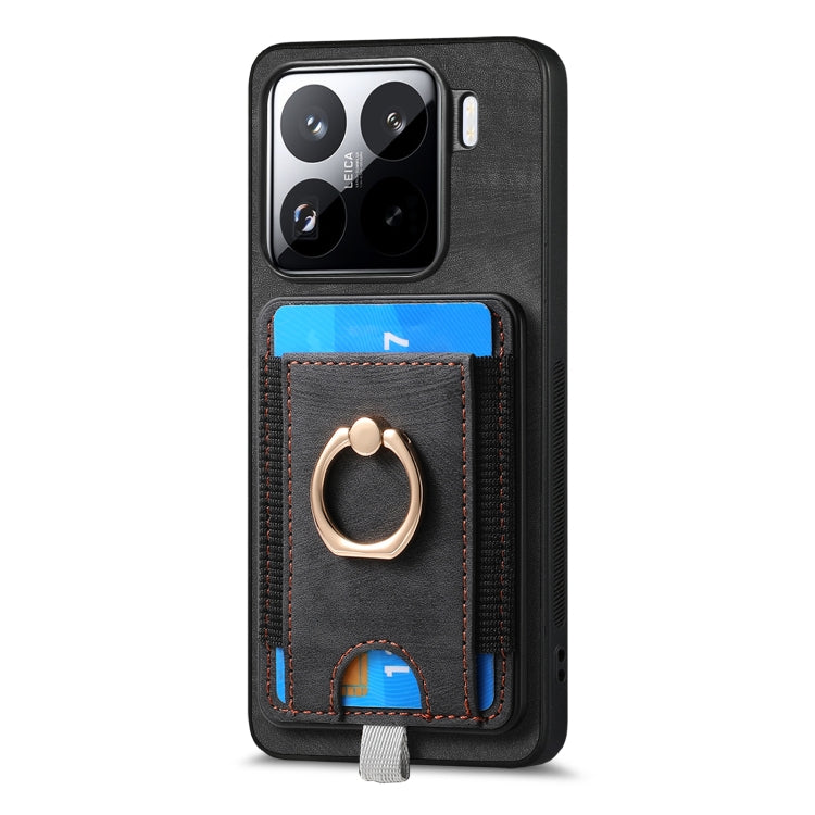 For Xiaomi 15 Retro Splitable Magnetic Card Bag Leather Phone Case