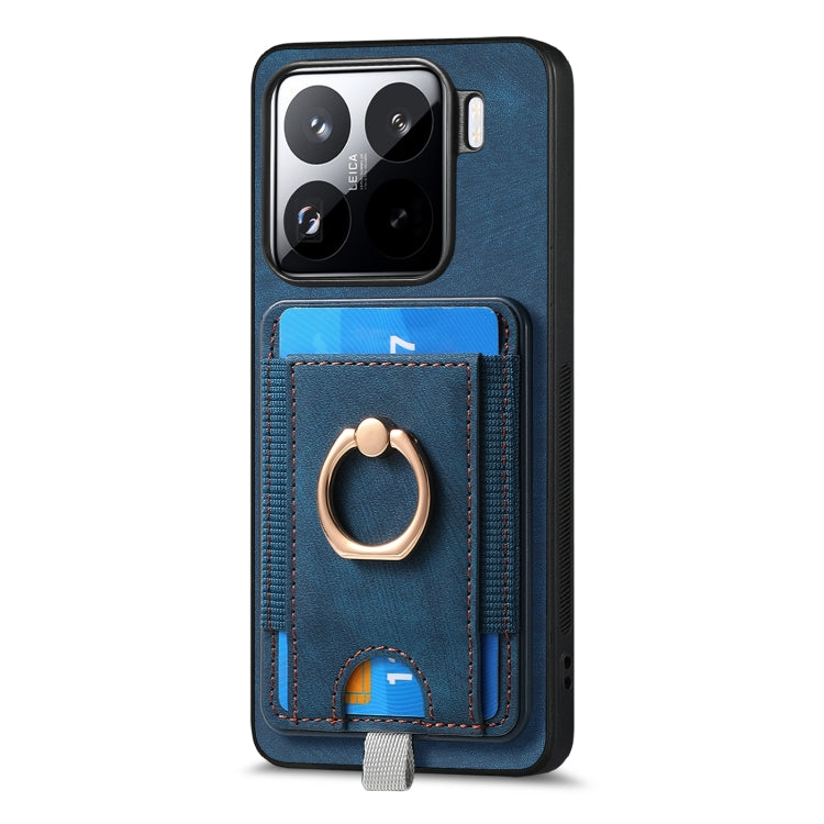 For Xiaomi 15 Retro Splitable Magnetic Card Bag Leather Phone Case