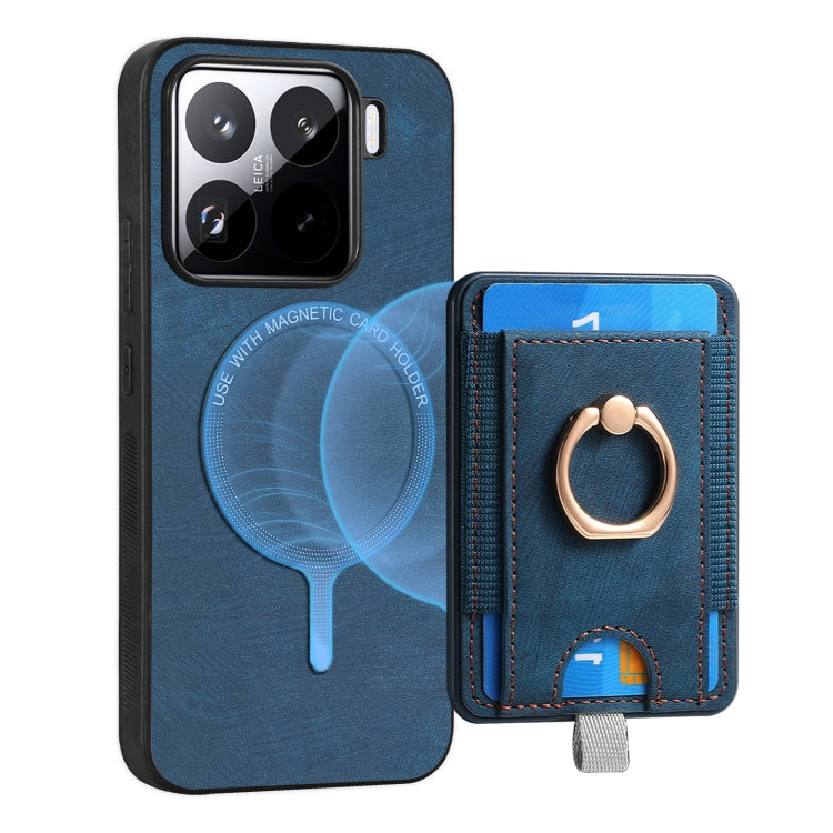 For Xiaomi 15 Retro Splitable Magnetic Card Bag Leather Phone Case