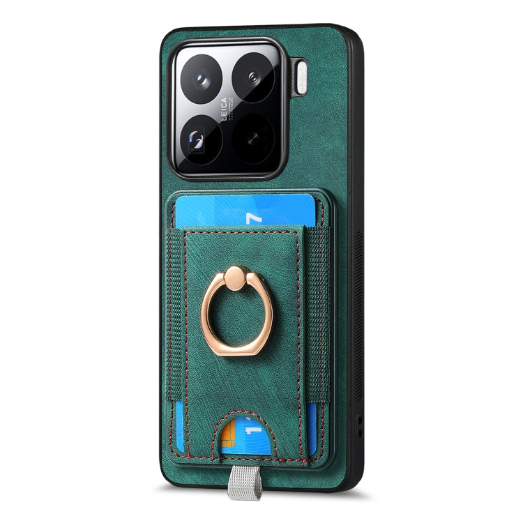 For Xiaomi 15 Retro Splitable Magnetic Card Bag Leather Phone Case