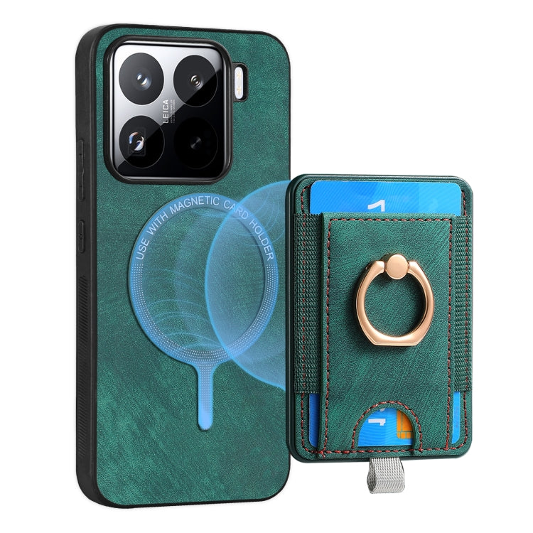 For Xiaomi 15 Retro Splitable Magnetic Card Bag Leather Phone Case