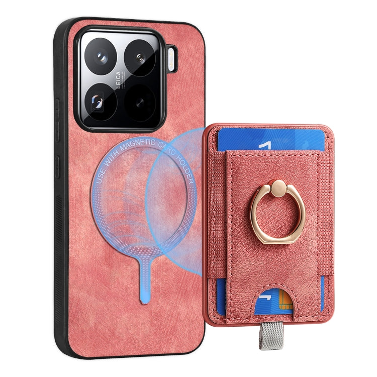 For Xiaomi 15 Retro Splitable Magnetic Card Bag Leather Phone Case