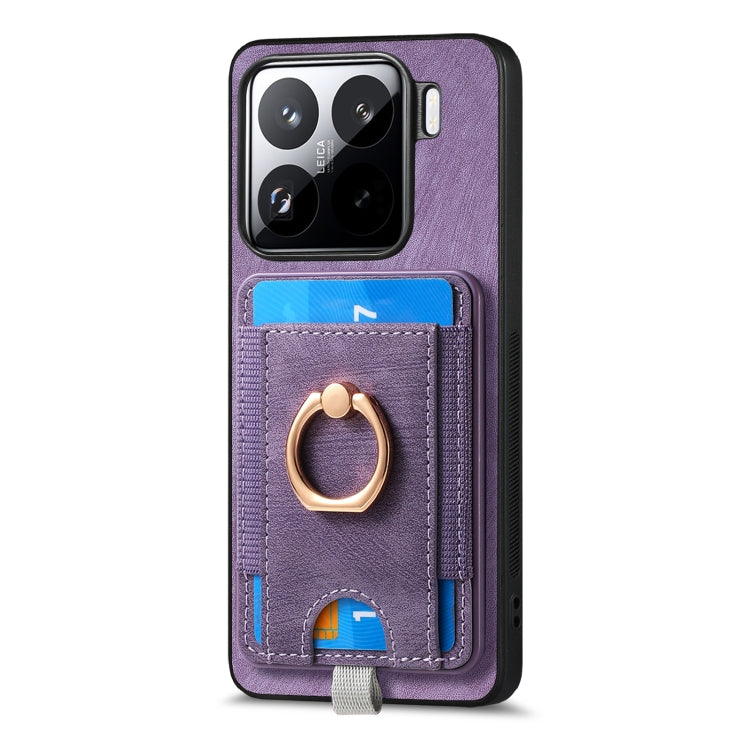 For Xiaomi 15 Retro Splitable Magnetic Card Bag Leather Phone Case