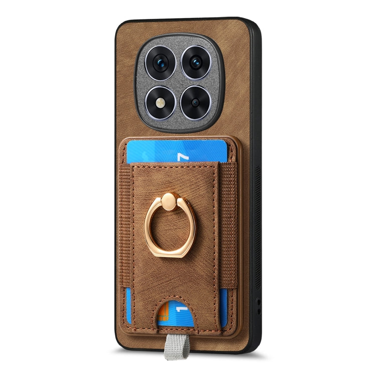 For Xiaomi Redmi Note 14 Pro 5G Retro Splitable Magnetic Card Bag Leather Phone Case