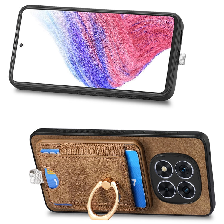 For Xiaomi Redmi Note 14 Pro 5G Retro Splitable Magnetic Card Bag Leather Phone Case
