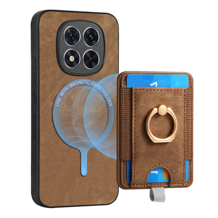 For Xiaomi Redmi Note 14 Pro 5G Retro Splitable Magnetic Card Bag Leather Phone Case