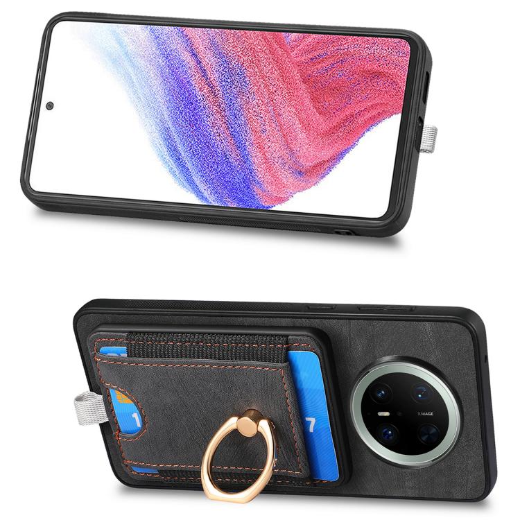 For Huawei Mate 70 Retro Splitable Magnetic Card Bag Leather Phone Case