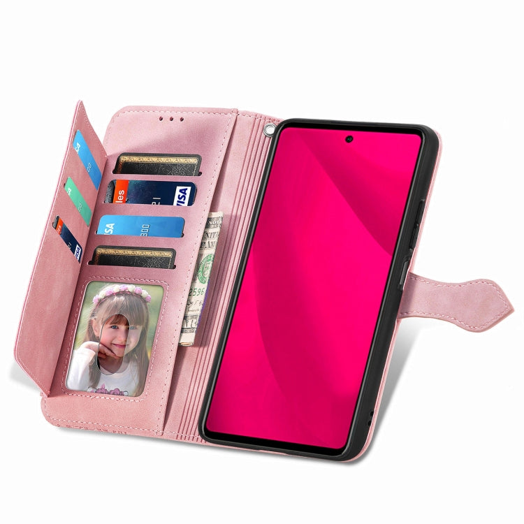 For vivo Y37 Pro Embossed Flower Zipper Leather Phone Case