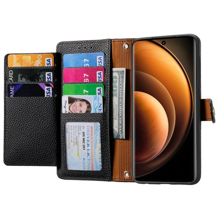 For vivo X100 Love Zipper Lanyard Leather Phone Case