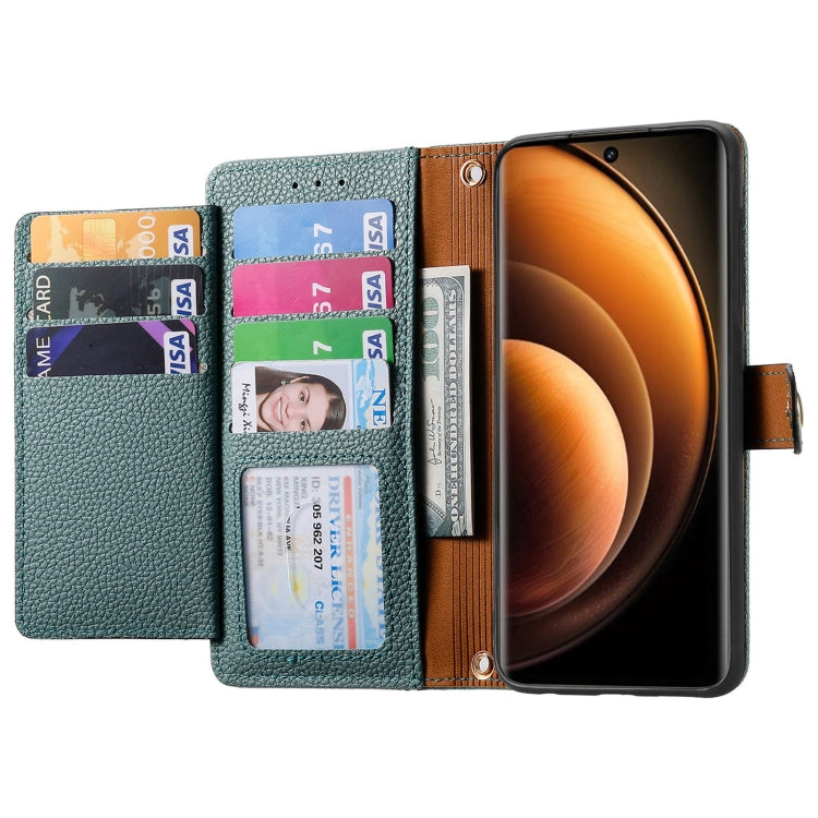 For vivo X100 Love Zipper Lanyard Leather Phone Case
