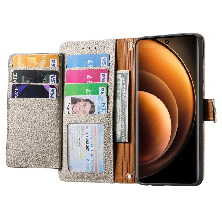 For vivo X100 Love Zipper Lanyard Leather Phone Case