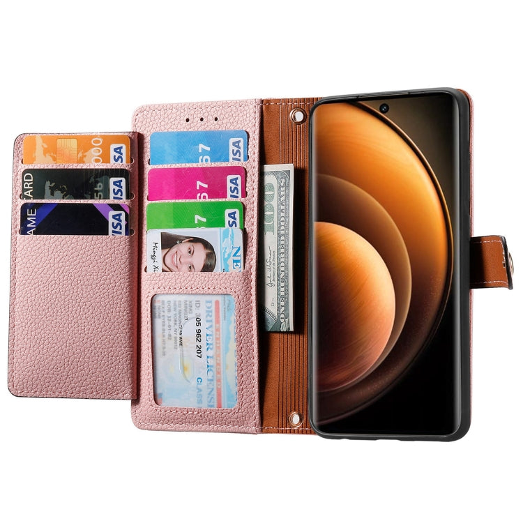 For vivo X100 Love Zipper Lanyard Leather Phone Case