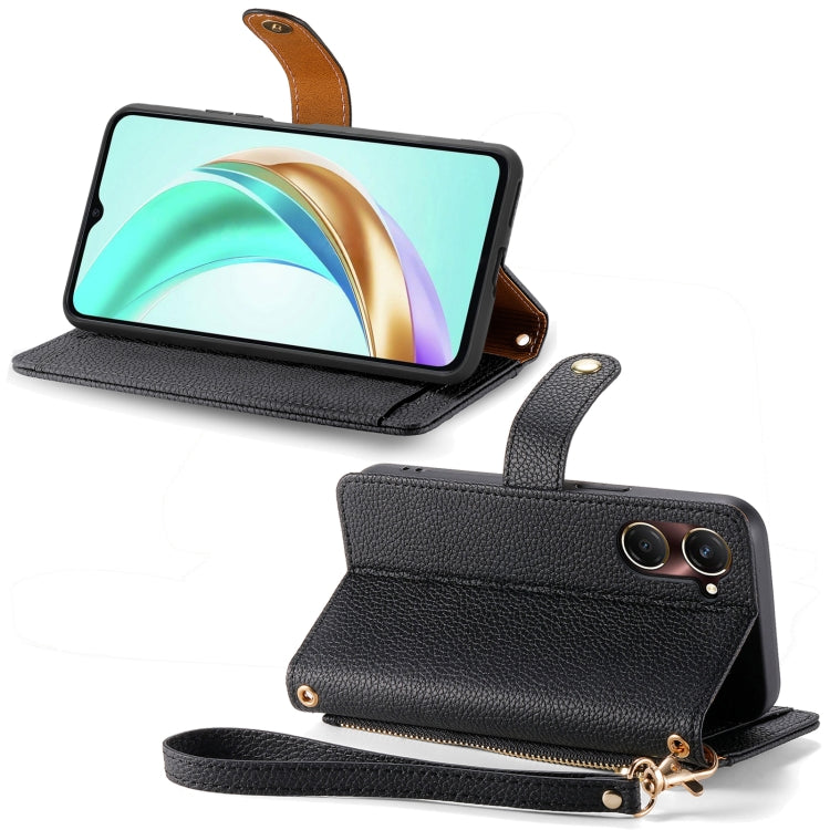 For vivo Y37 Love Zipper Lanyard Leather Phone Case