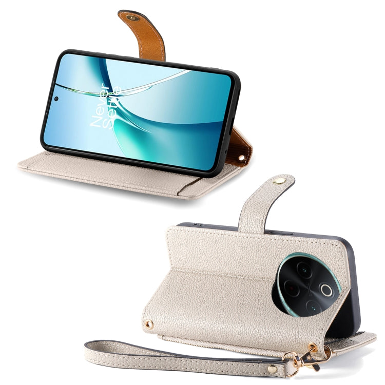 For vivo Y300 Pro Love Zipper Lanyard Leather Phone Case