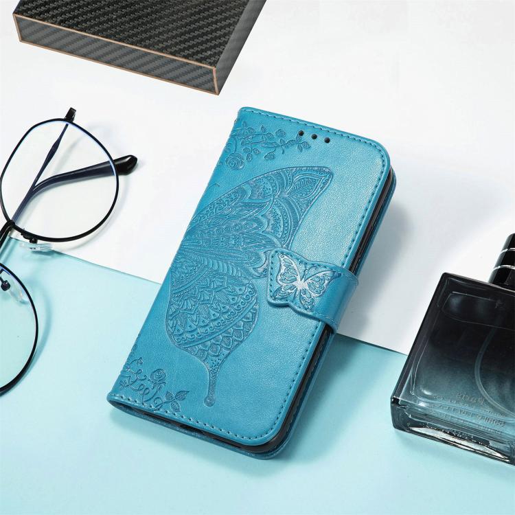 For Google Pixel 9a Butterfly Love Flower Embossed Leather Phone Case
