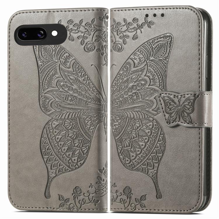 For Google Pixel 9a Butterfly Love Flower Embossed Leather Phone Case