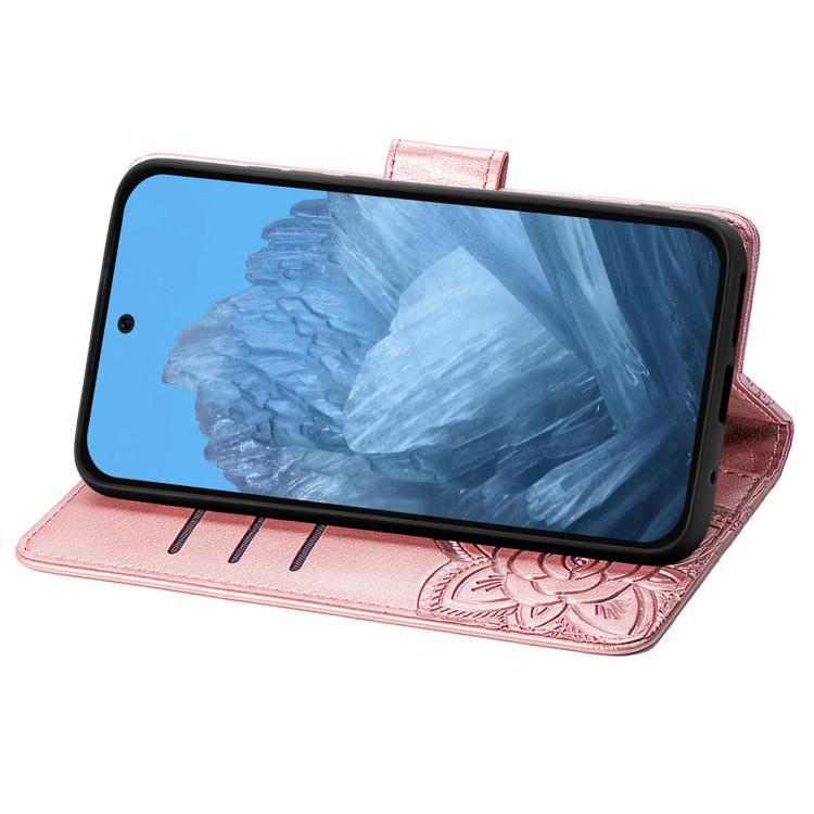 For Google Pixel 9 / 9 Pro Butterfly Love Flower Embossed Leather Phone Case