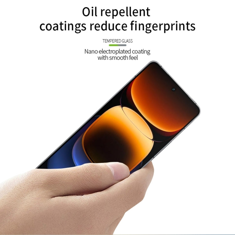For vivo iQOO 13 PINWUYO 9H 3D Hot Bending Tempered Glass Film - Black