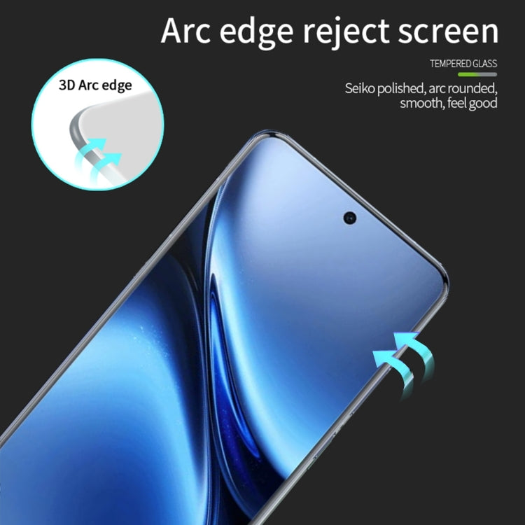 For vivo X200 Pro PINWUYO 9H 3D Hot Bending Tempered Glass Film - Black