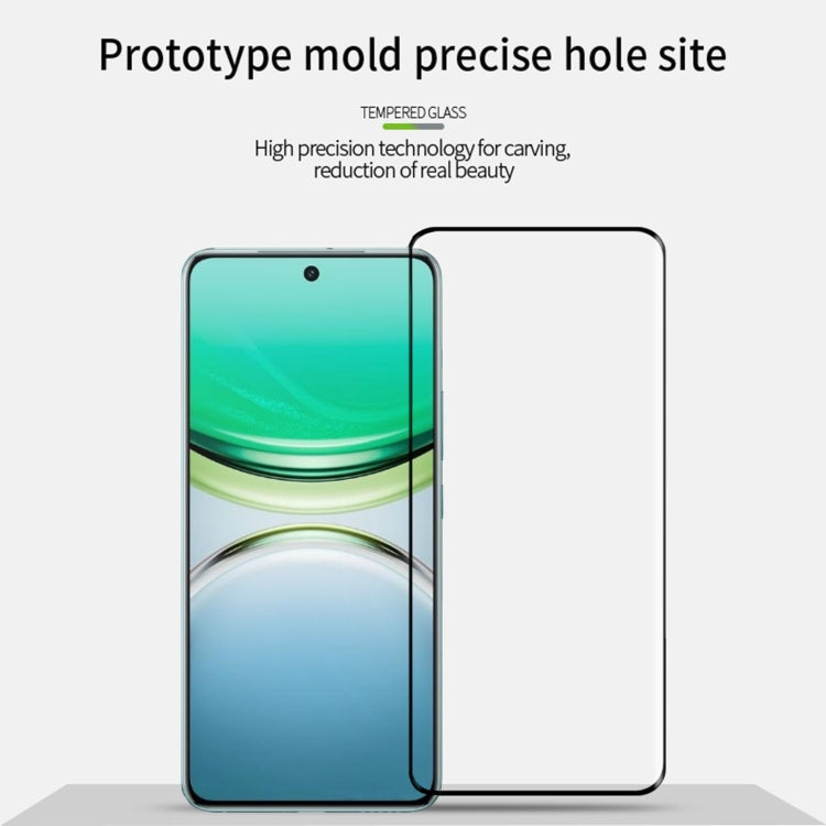 For vivo Y300 Pro PINWUYO 9H 3D Hot Bending Tempered Glass Film - Black
