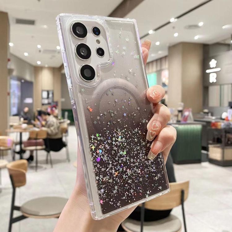 For Samsung Galaxy S25 Ultra 5G MagSafe Glitter Hybrid Clear TPU Phone Case
