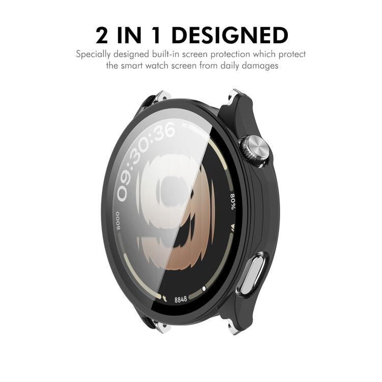 For OPPO Watch S ENKAY Hat-Prince Full Coverage Tempered Glass Film Integrated PC Watch Cover
