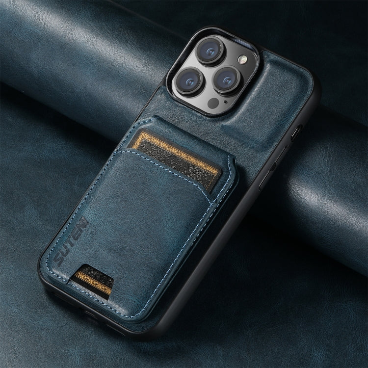 For iPhone 16 Suteni H02 Leather Wallet Stand Back Phone Case
