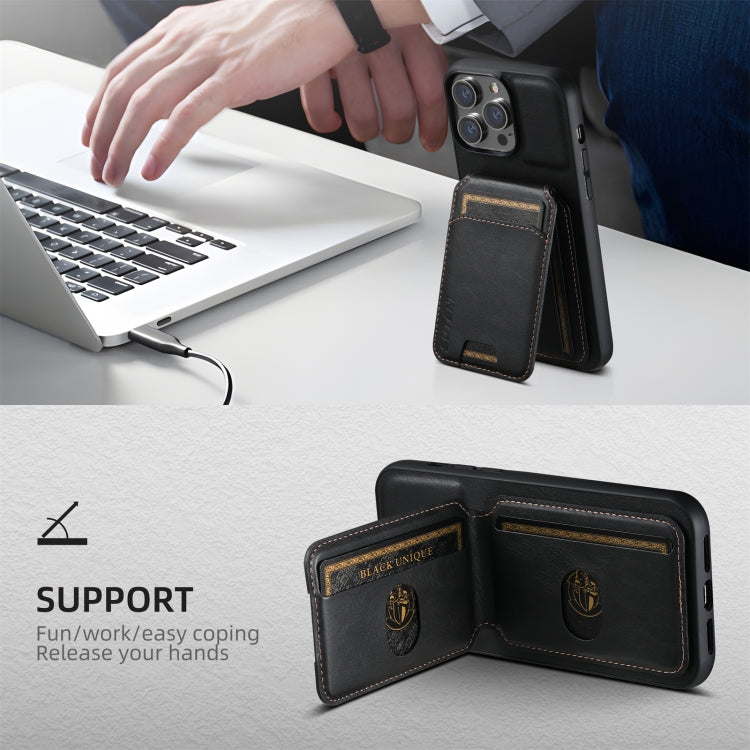 For iPhone 16 Pro Suteni H02 Leather Wallet Stand Back Phone Case