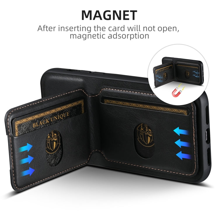 For iPhone 16 Pro Suteni H02 Leather Wallet Stand Back Phone Case