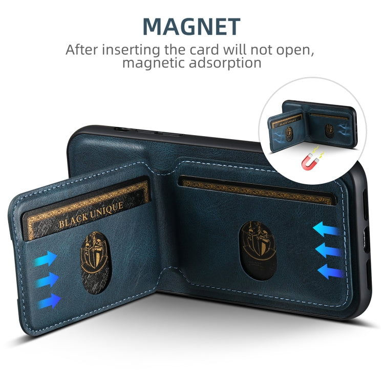 For iPhone 16 Pro Suteni H02 Leather Wallet Stand Back Phone Case