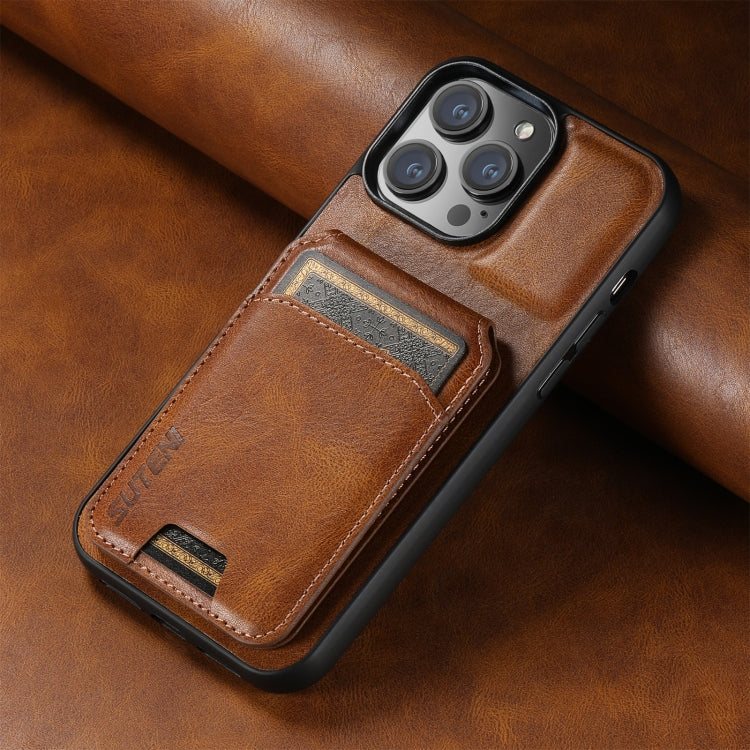 For iPhone 16 Plus Suteni H02 Leather Wallet Stand Back Phone Case