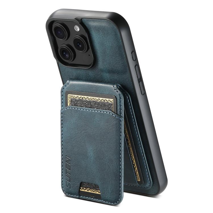 For iPhone 17e / 16e Suteni H02 Leather Wallet Stand Back Phone Case