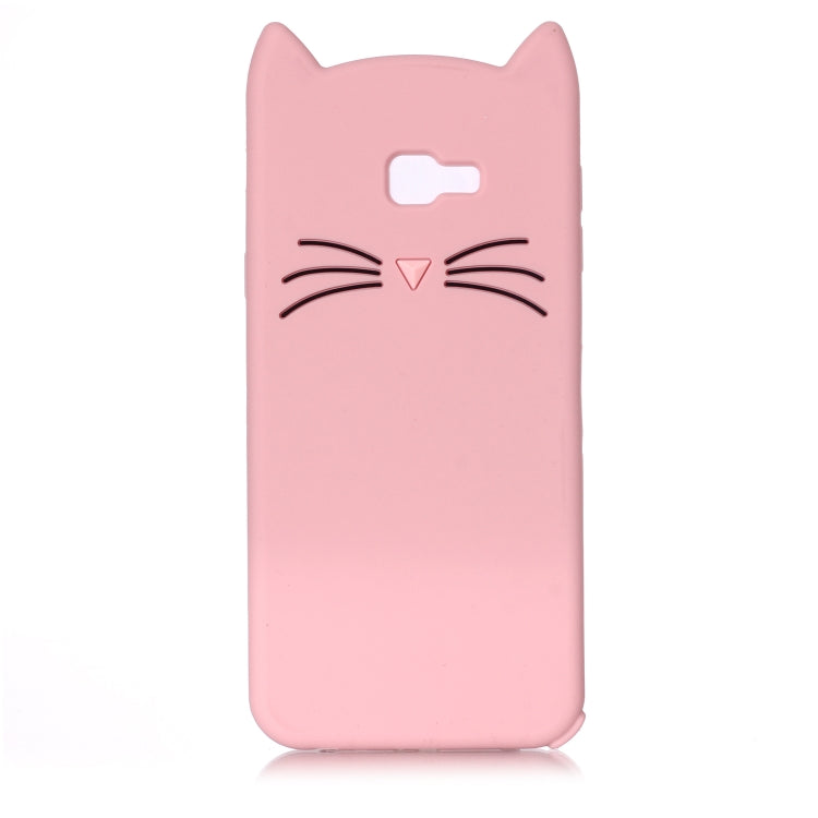 Lovely 3D Moustache Cat Soft Silicone Back Case for Galaxy J4+