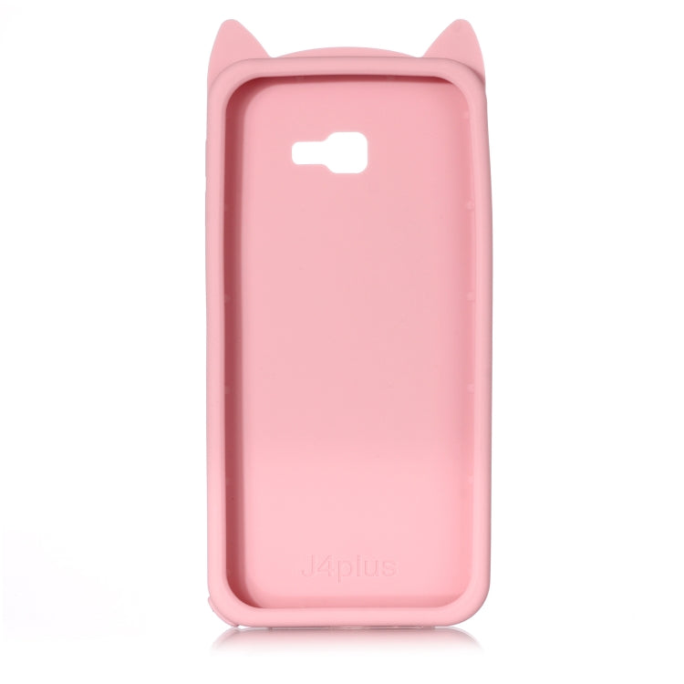 Lovely 3D Moustache Cat Soft Silicone Back Case for Galaxy J4+