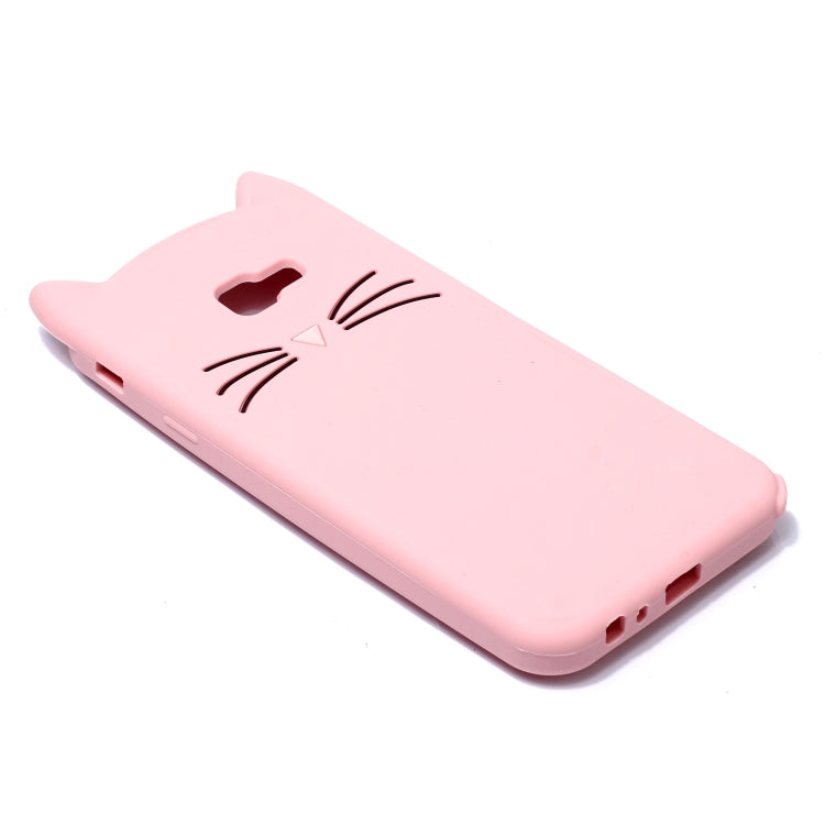 Lovely 3D Moustache Cat Soft Silicone Back Case for Galaxy J4+