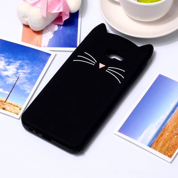 Lovely 3D Moustache Cat Soft Silicone Back Case for Galaxy J4+