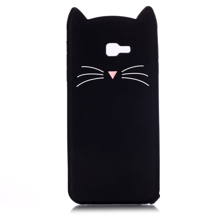 Lovely 3D Moustache Cat Soft Silicone Back Case for Galaxy J4+