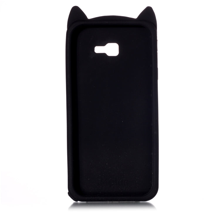 Lovely 3D Moustache Cat Soft Silicone Back Case for Galaxy J4+