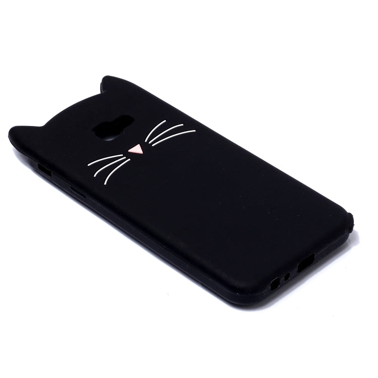 Lovely 3D Moustache Cat Soft Silicone Back Case for Galaxy J4+